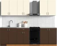 Кухня S-Company Клео колор 2.2 (темно-коричневый/ваниль) картинка
