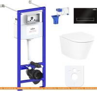 Унитаз Lavinia Boho Relfix Biore Rimless 7 в 1 87050184 (черный пластик) картинка