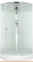 Душевая кабина Domani-Spa Simple 99 (белые стенки, прозрачное стекло) картинка