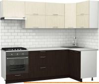 Кухня S-Company Клео крафт 1.2x2.4 правая (файнлайн мокка/файнлайн крем) картинка