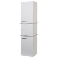 Шкаф-колонна Акватон Турин с серебристыми панелями картинка