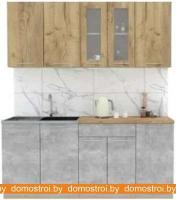 Кухня Интерлиния Мила 18 (дуб золотой-бетон-дуб бунратти) картинка