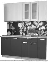 Кухня Интерлиния Мила 17 (красный-антрацит-кастилло темный) картинка