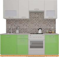 Кухня ВерсоМебель ЭкоЛайт-6 2.1 (белый/яблоко) картинка