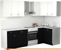 Кухня S-Company Клео лайт 1.2x2.1 правая (черный/белый) картинка