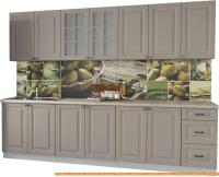 Кухня Интерлиния Мила Деко 2.8 А (луна/травертин серый) картинка