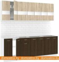 Кухня Кортекс-мебель Корнелия Экстра 2.2 без столешницы (дуб сонома/венге) картинка