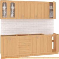 Кухня Кортекс-мебель Корнелия Ретро 2.3м без столешницы (ольха) картинка