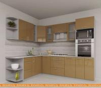 Кухня Интерлиния Мила Gloss 1.88x2.6 левая (капучино) картинка