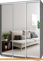 Шкаф-купе Modern Роланд 1700 (450) (зеркало/камень темный) картинка