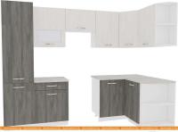 Кухня ВерсоМебель Эко-5 1.3x2.7 правая (северное дерево светлое/сев дерево темное) картинка