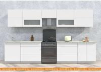 Кухня Интерлиния Мила Матте 3.5 Б (белый/белый/опал светлый) картинка