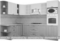 Кухня Интерлиния Мила Деко 1.88x2.8 левая (мята-мята-травертин серый) картинка