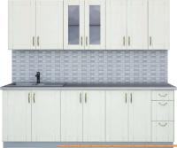 Кухня Интерлиния Мила Крафт 2.3А (дуб снежный) картинка