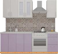 Кухня ВерсоМебель ВерсоЛайн 7-1.6 (белый 001/вереск 010) картинка