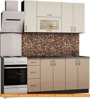 Кухня Senira Вяселка 3 1.5м 3а (флора ваниль/флора каппучино) картинка