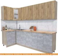 Кухня Интерлиния Мила 12x28 (дуб золотой-бетон-дуб бунратти) картинка