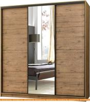 Шкаф-купе Рэйгрупп Bromo VVH3 02 РГ-08.02 B 207 VVH 207.5 (дуб велингтон/черный) картинка