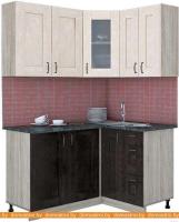 Кухня Интерлиния Мила Хольц 14x12 (дуб венге/дуб молочный) картинка