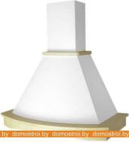 Вытяжка Elikor Ротонда 90П-650-П3Д (бежевый/дуб белый/патина золото) картинка
