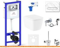 Унитаз Lavinia Boho Relfix Aveo Rimless 10 в 1 75110720 (statuary иск. камень) картинка