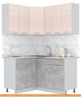 Кухня Интерлиния Мила Лайт 1.2x1.5 (вудлайн кремовый-бетон-бискайская сосна) картинка