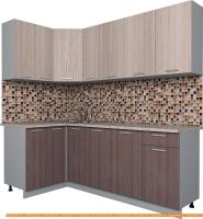 Кухня Интерлиния Мила Лайт 1.2x2.1 (ясень светлый/ясень темный) картинка