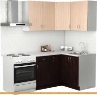 Кухня S-Company Клео лайт 1.2x1.4 правая (венге/дуб молочный) картинка