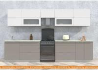 Кухня Интерлиния Мила Матте 3.5 Б (белый/луна/опал светлый) картинка