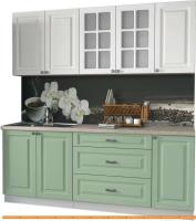 Кухня Интерлиния Мила Деко 2.0 Б (мята/белый/опал светлый) картинка
