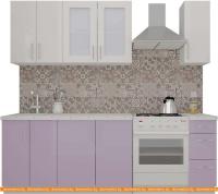 Кухня ВерсоМебель ВерсоЛайн 7-1.7 (белый 001/вереск 010) картинка