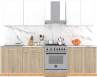 Кухня Интермебель Лайт-5 2 м (белый/дуб сонома/венато) картинка