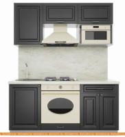 Кухня Интерлиния Мила Деко 1.7 (пепел-пепел-опал светлый) картинка