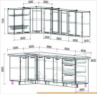 Кухня Интерлиния Мила Пластик 1.2x2.3 (черный глянец/белый глянец/опал светлый) картинка