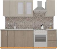 Кухня ВерсоМебель ВерсоЛайн 1-1.8 (крослайн латте/крослайн карамель) картинка