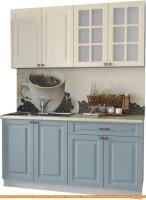 Кухня Интерлиния Мила Деко 1.6 А (слоновая кость/океан/опал светлый) картинка