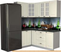 Кухня Интерлиния Мила Деко 1.2x1.9 (слоновая кость/кастилло темный) картинка