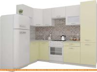 Кухня ВерсоМебель ЭкоЛайт-6 1.2x2.7 правая (белый/ваниль) картинка