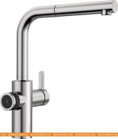 Смеситель Blanco Evol-S Volume с дозатором воды (рычаг справа, нержавеющая сталь) картинка