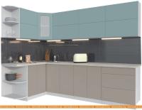 Кухня Интерлиния Мила Матте 1.5x2.8 А левая (океан-луна-травертин серый) картинка