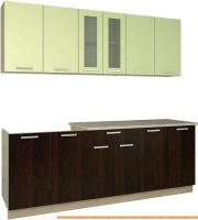 Кухня Интерлиния Мила 22 (салатовый/дуб венге) картинка