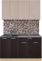 Кухня Интерлиния Мила Лайт 1.4-60 (дуб молочный/дуб венге) картинка