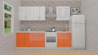 Кухня ВерсоМебель ВерсоЛайн 7-2.1 (белый 001/яркий оранжевый 008) картинка
