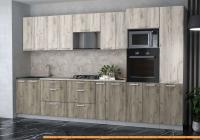 Кухня Интерлиния Мила Лайт 3.6 ВТ (дуб белый/дуб серый/малага) картинка