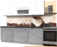 Кухня Интерлиния Мила Пластик 2.3 В (мрамор глянец/белый глянец/кастилло темн.) картинка