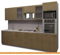 Кухня Интерлиния Мила Gloss 3.0 (капучино-капучино) картинка