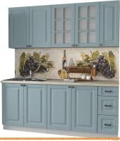 Кухня Интерлиния Мила Деко 1.9 А (океан/травертин серый) картинка