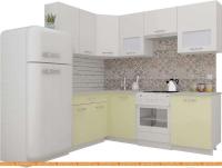 Кухня ВерсоМебель ЭкоЛайт-6 1.4x2.3 правая (белый/ваниль) картинка