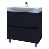 Тумба под умывальник АВН Фиджи 85 61.06 9 подвесная черный картинка