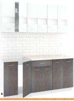 Кухня Кортекс-мебель Корнелия Экстра 1.7м (белый/береза/королевский опал) картинка